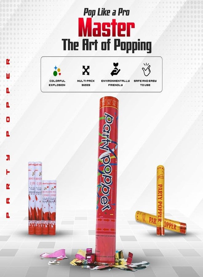 Selibration مفرقعات حفلات عيد الميلاد مع بريق ذهبي (عبوة من قطعتين) | مفرقعات حفلات الزفاف وغيرها من الاحتفالات (30 سم تقريبًا) - Image 3