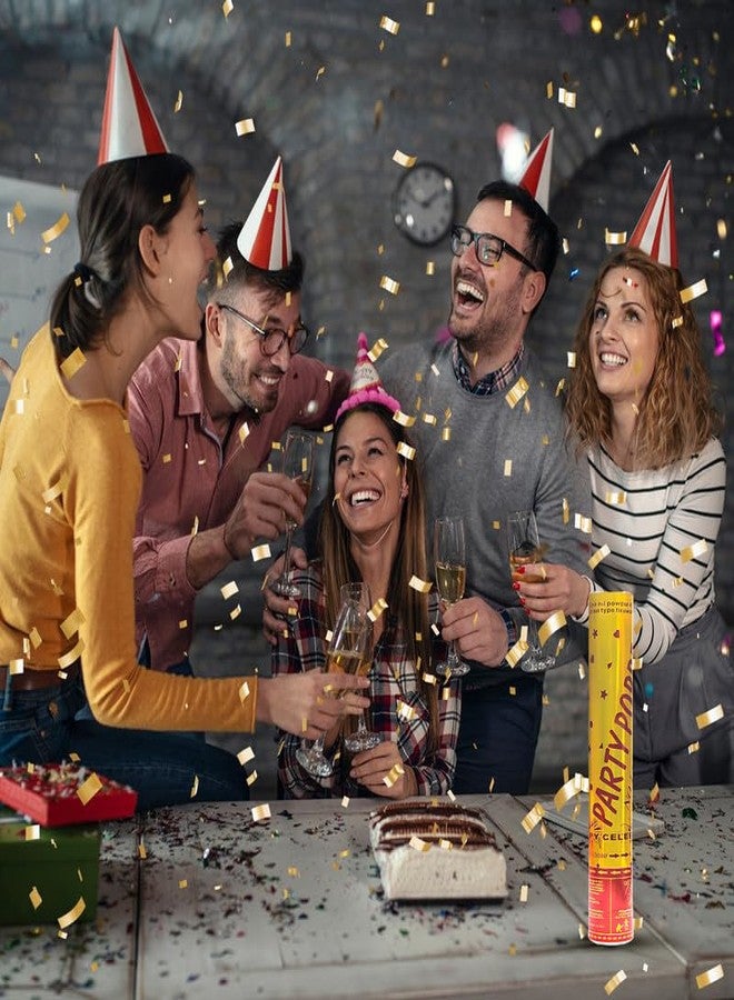 Selibration مفرقعات حفلات عيد الميلاد مع بريق ذهبي (عبوة من قطعتين) | مفرقعات حفلات الزفاف وغيرها من الاحتفالات (30 سم تقريبًا) - Image 2