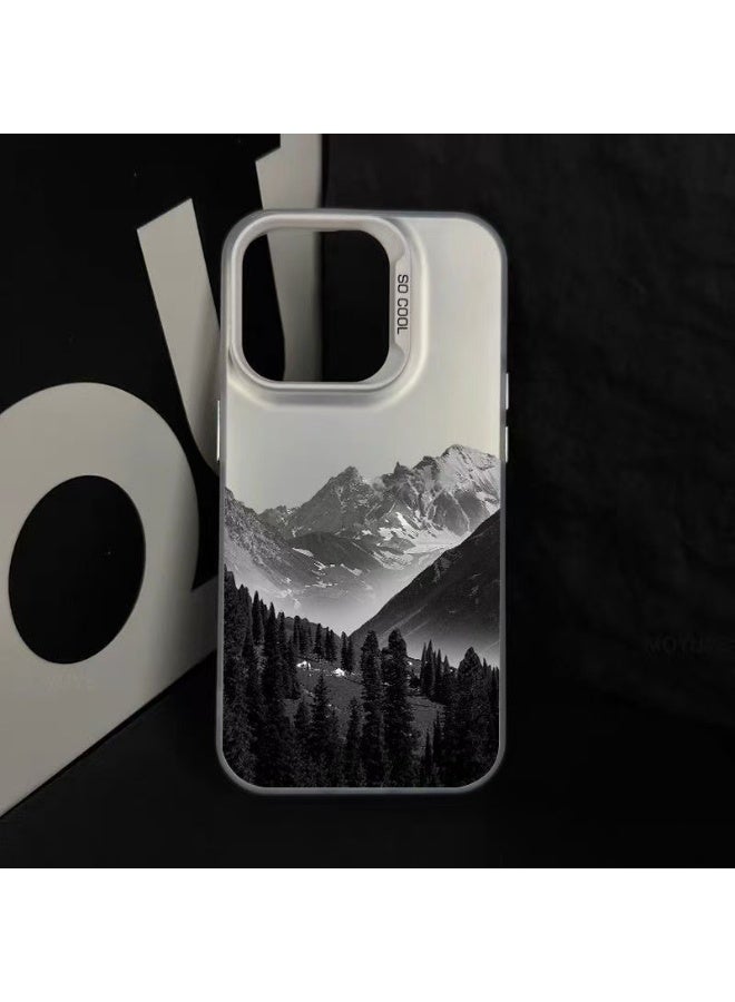 Forest & Distant Mountain iPhone 16 Pro Case – Nature Landscape Design, Shockproof, Anti-Scratch, Anti-Fingerprint TPU Cover - Image 3