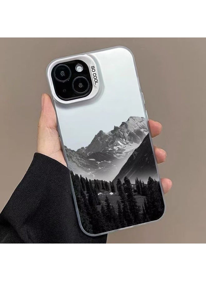 Forest & Distant Mountain iPhone 16 Pro Case – Nature Landscape Design, Shockproof, Anti-Scratch, Anti-Fingerprint TPU Cover - Image 1