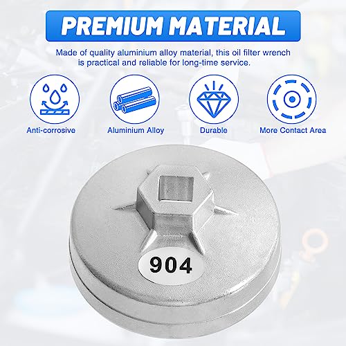 Tongze 79mm Oil Filter Wrench: 15 Flutes Oil Filter Removal Tool Compatible with Hyundai Sonata/Santa/Elantra/Tucson Sport, Kia Sportage 26300-35503, 26300-35504, 26300-35505 oil filter - Image 2