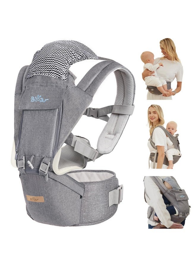 Bear Baby Carrier, 6-in-1 Baby Carrier Newborn to Toddler with Hip Seat (Ergonomic M Position) for 3-36 Month/ 7-44lbs Baby, Adjustable Size for Enhanced Lumbar Support, Perfect for On-The-go - Image 1