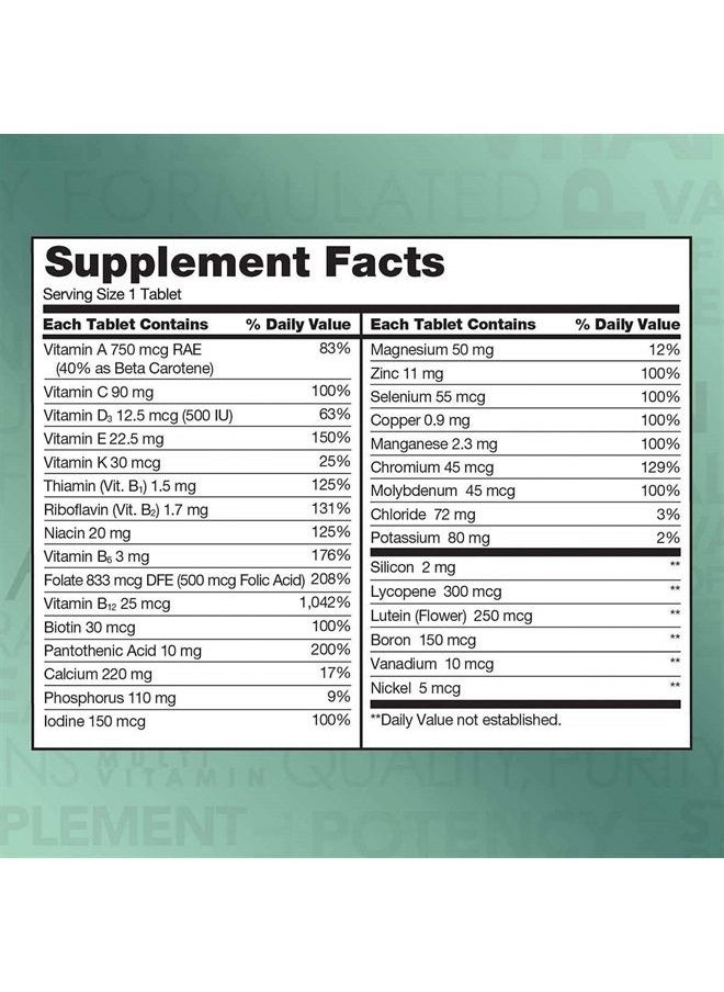 Kirkland Signature Adults 50+ Mature Multi, 400 Tablets 1  - Image 2