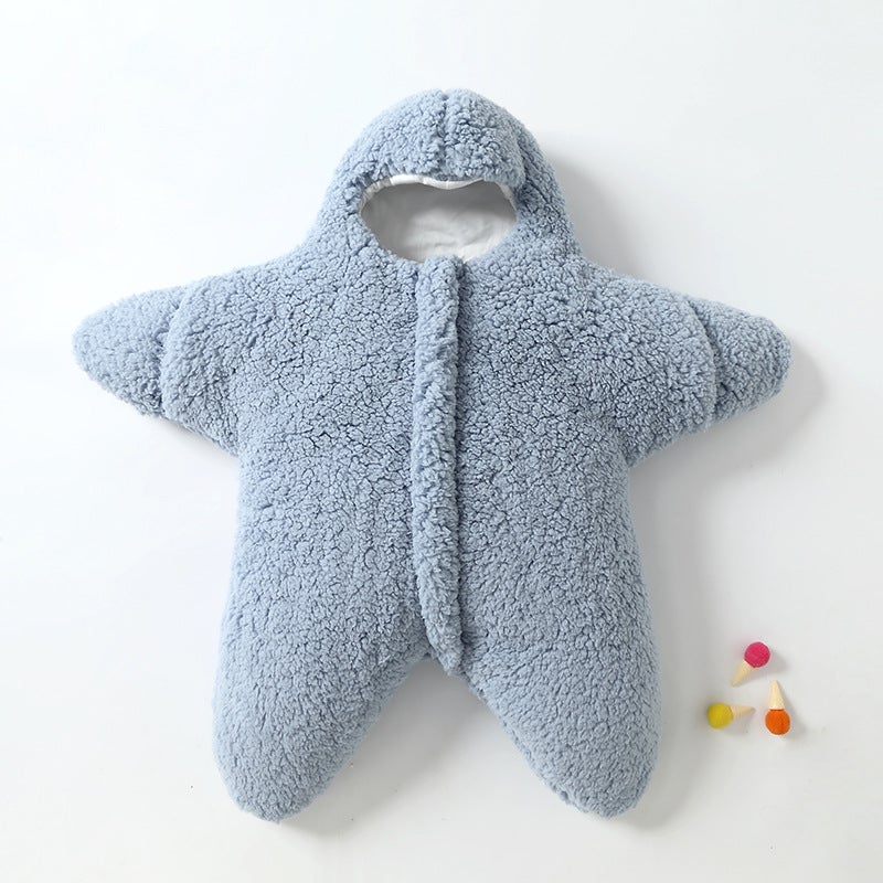 Newborn Anti-Startle Autumn Winter Blue (Star sweater)