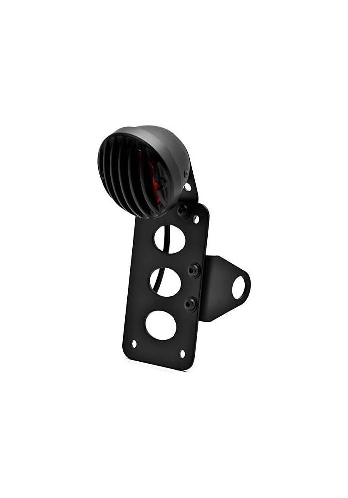 PACASK Black LED Brake Running Rear Tail Light with Vertical Side Mount License Plate Bracket for Kawasaki Honda PA-38 - Image 1