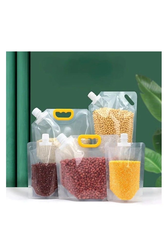 BAIG Grains Storage Packaging Bag Rice Dispenser Insect Proof Food Storage Sealed Bag Bean Container Kitchen Organizer with Nozzle  - Image 1
