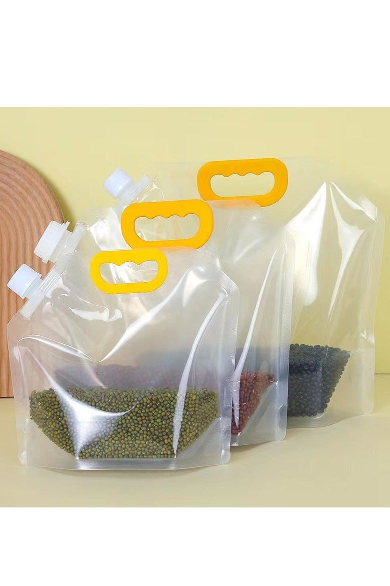 BAIG Grains Storage Packaging Bag Rice Dispenser Insect Proof Food Storage Sealed Bag Bean Container Kitchen Organizer with Nozzle  - Image 2