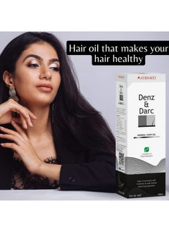 ATRIMED Denz & Darc Herbal Hair Oil | Imparts Colour To Grey Hair | Dual Benefits Of Pigments And Nutrients | 300Ml | Pack Of 3  - Image 2