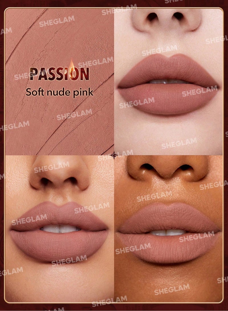 SHEGLAM Dynamatte Boom Long-Lasting Matte Lipstick Passion - Image 3