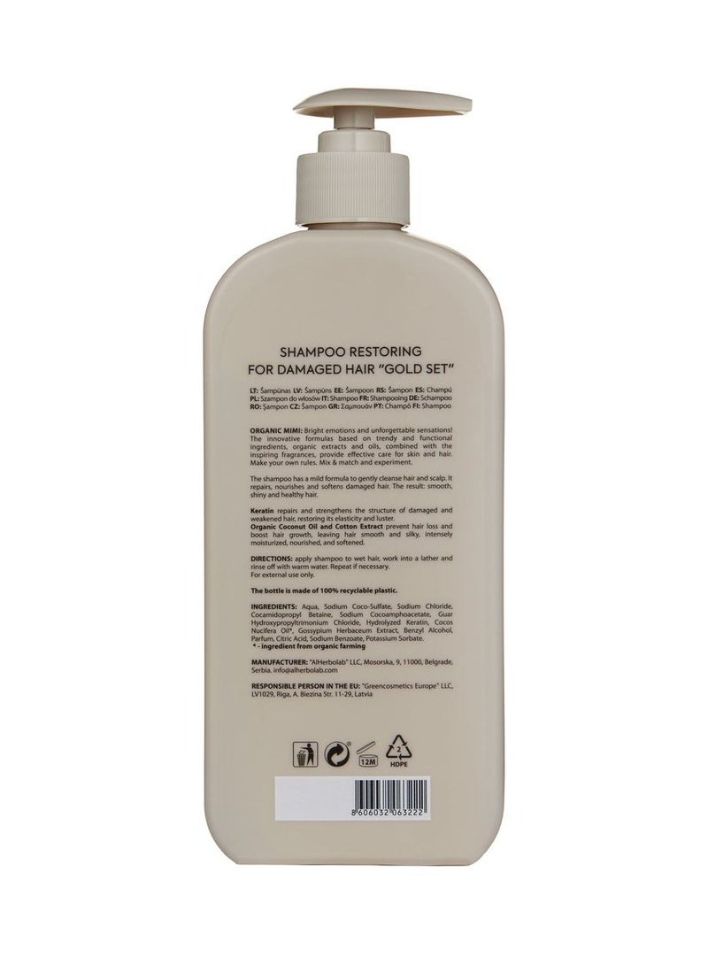 Organic Mimi Restoring Gold Set Shampoo 400ml - Image 2