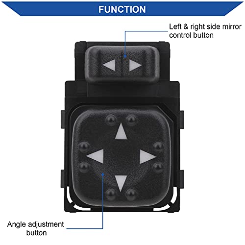 Obaee Power Mirror Switch Compatible with Chevrolet Silverado Tahoe Suburban 2000 2001 2002, GMC Yukon Sierra, Cadillac, Replaces OE 15045085 19259975 - Image 3