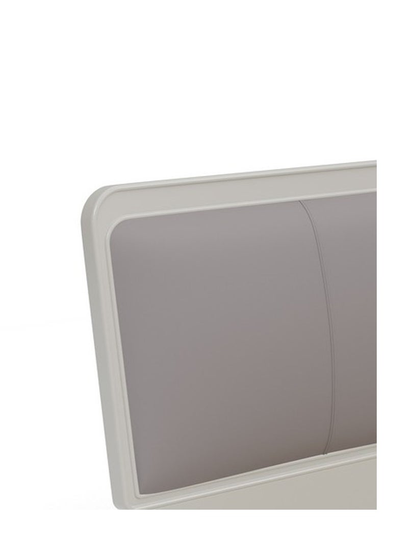ROYALOAK Royaloak Lucca Queen Size Bed – Leatherette Upholstered Headboard, High Gloss MDF Frame, Modern & Durable Design  - Image 4
