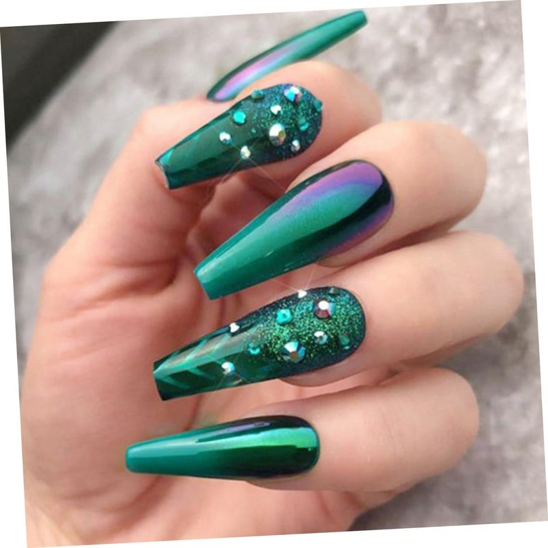 24pcs Halloween Press on Nails with Spider Pattern Extra Long Abs Fake Nails for Women Trimmable Gorgeous Art for Occasion - Image 5