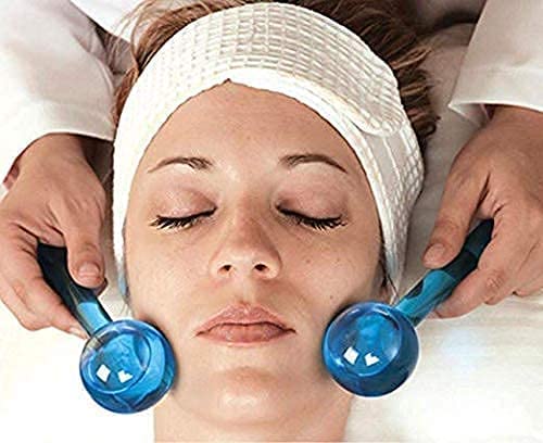 PARVY PARVY Facial Ice Globe Ice Facial Rollers Crystal Ball Refreshing Beauty Massager Roller Massage Tools for Neck Eye Circle Reduce Puffiness AntiAgeing Wrinkles Soothing Firming Skin Pack of 2  - Image 3