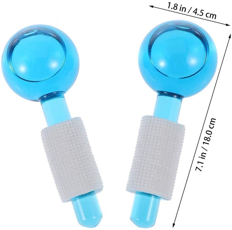 PARVY PARVY Facial Ice Globe Ice Facial Rollers Crystal Ball Refreshing Beauty Massager Roller Massage Tools for Neck Eye Circle Reduce Puffiness AntiAgeing Wrinkles Soothing Firming Skin Pack of 2  - Image 4