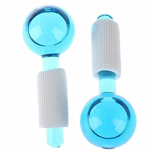 PARVY PARVY Facial Ice Globe Ice Facial Rollers Crystal Ball Refreshing Beauty Massager Roller Massage Tools for Neck Eye Circle Reduce Puffiness AntiAgeing Wrinkles Soothing Firming Skin Pack of 2  - Image 1