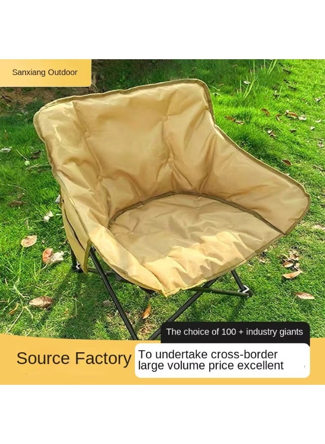 Padded folding camping chair with carrying bag and side pocket - Comfortable travel chair for gardens, fishing, and outdoor picnics - Durable and lightweight design (Multi-color) - Image 4