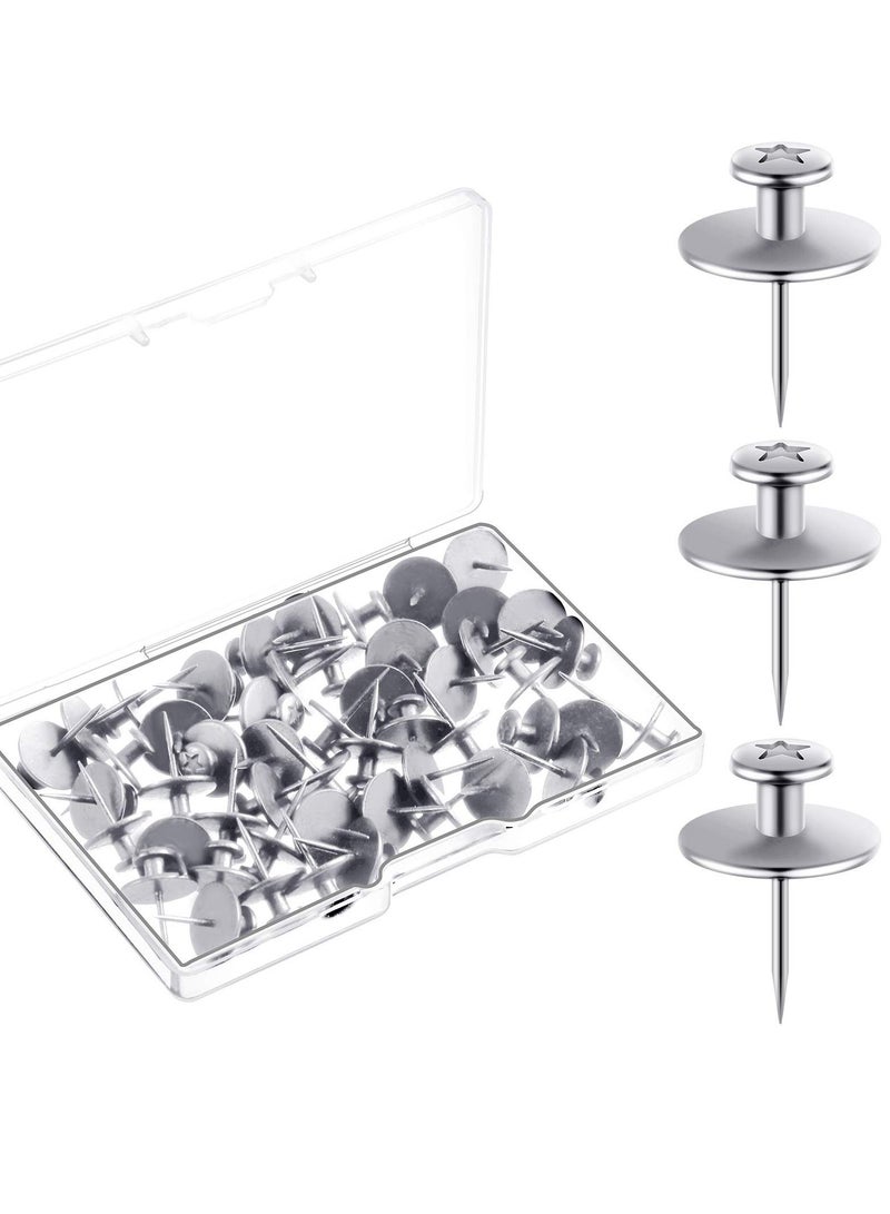 Excefore Double Ended Picture Hanging Nails Set - Pack of 50 Small Headed Hooks for  Hanging Tapestry Paintings Decorations and Home Office Decoration - Silver - Image 2