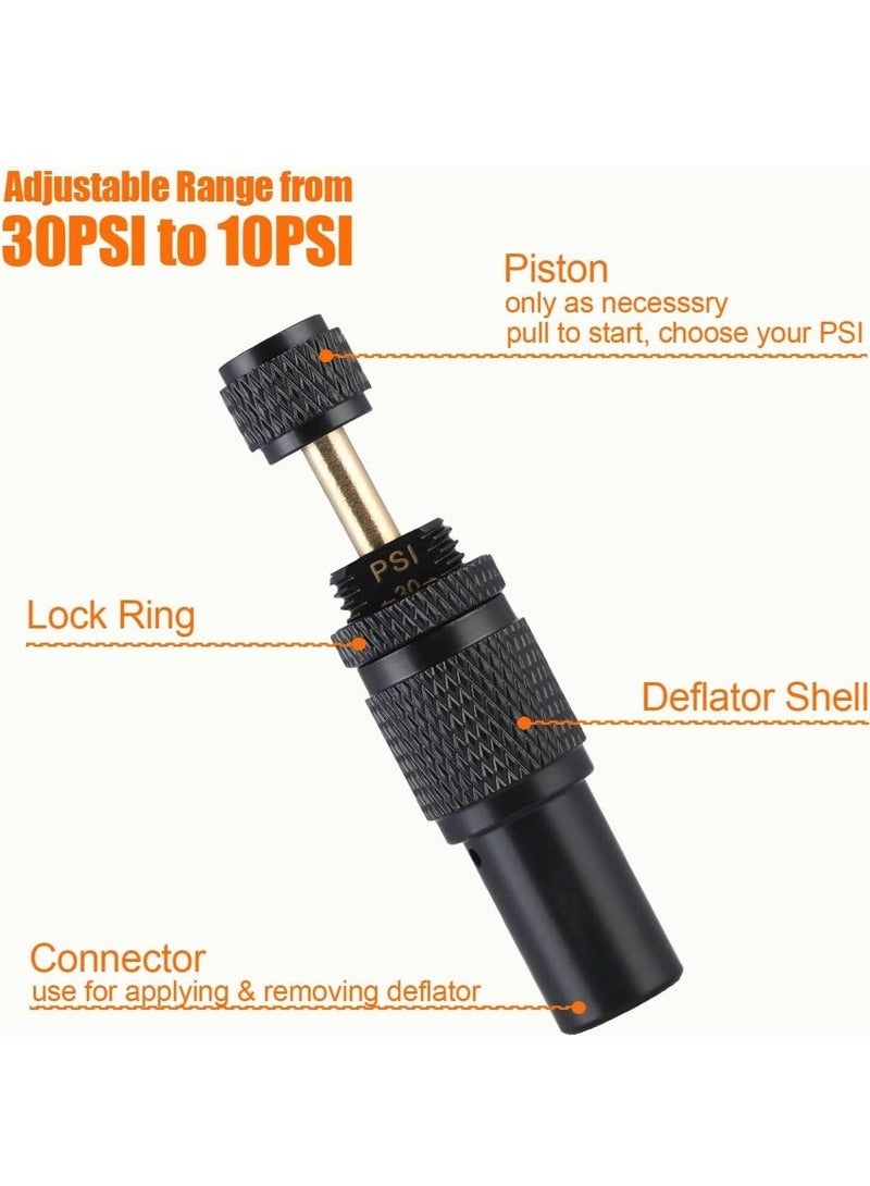 Adjustable Auto-Stop Tire Deflator Valve Kit, 10-30 PSI Air Down Tool Offroad Accessories, 4 Pcs - Image 3