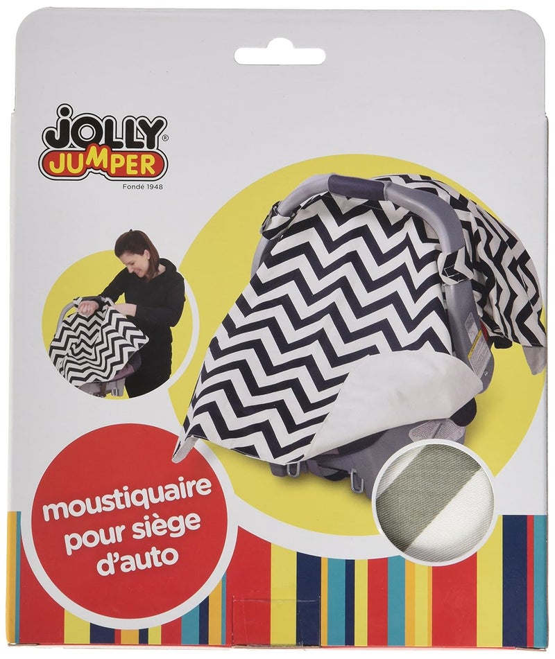 Jolly Jumper Infant Car Seat Veil Chevron Grey One Size - Image 3