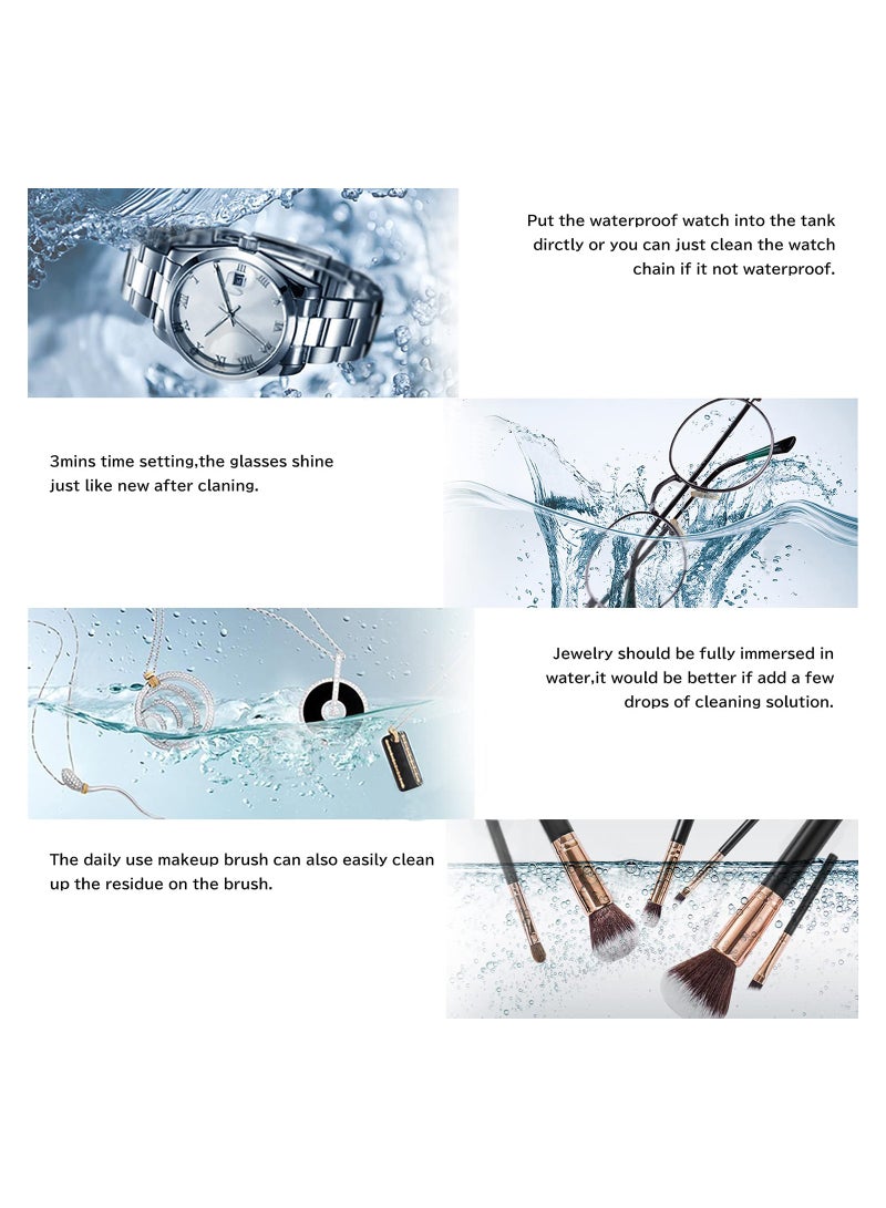 Excefore Jewelry Cleaner, Small Ultrasonic Cleaner, 42kHz Professional Personal Portable Cleaning  - Image 3