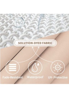 Cool Baby COOLBABY 10FT Offset Patio Umbrella Outdoor Dyed Solution Fabric Umbrella 95% UV Protection Fade Resistant Fabric Umbrella For Backyard And Garden  - Image 5