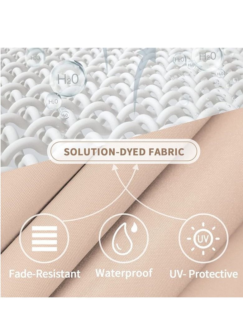 Cool Baby COOLBABY 10FT Offset Patio Umbrella Outdoor Dyed Solution Fabric Umbrella 95% UV Protection Fade Resistant Fabric Umbrella For Backyard And Garden  - Image 5