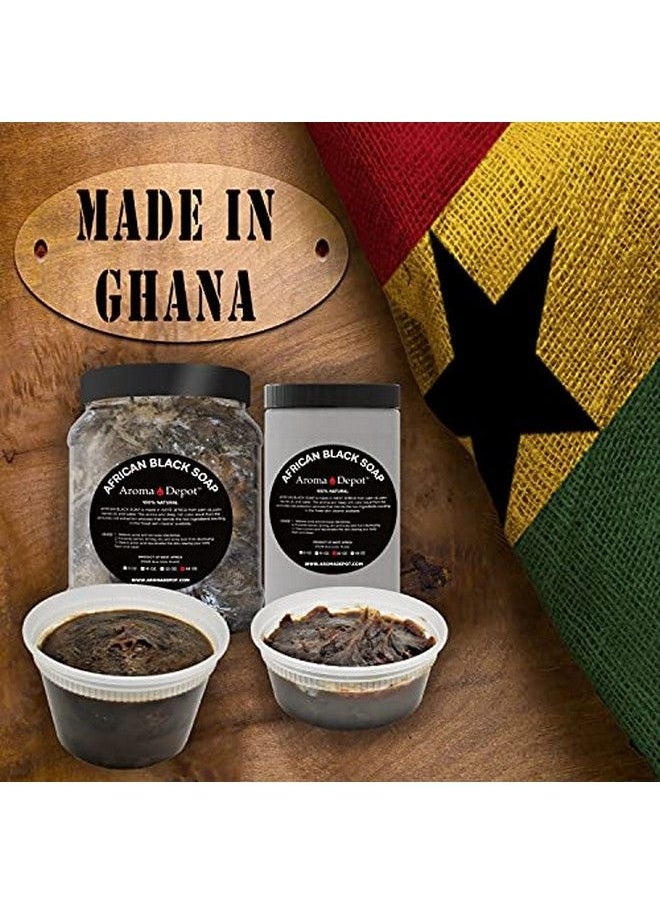 Aroma Depot - 8 أونصة من عجينة الصابون الأسود الأفريقي الخام 100% صابون طبيعي لعلاج حب الشباب والأكزيما والصدفية والجلد الجاف وإزالة الندبات وغسول للوجه والجسم مصنوع يدويًا ومستورد من غانا - Image 1