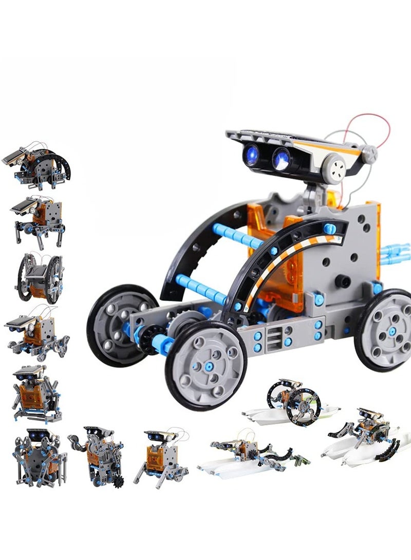 Arabest 12-in-1 Education Solar Robot Toys -190 Pieces DIY Building Science Experiment Kit for Kids, Robotics Creative Science Puzzle Toys for Teens, Solar Powered by The Sun  - Image 1