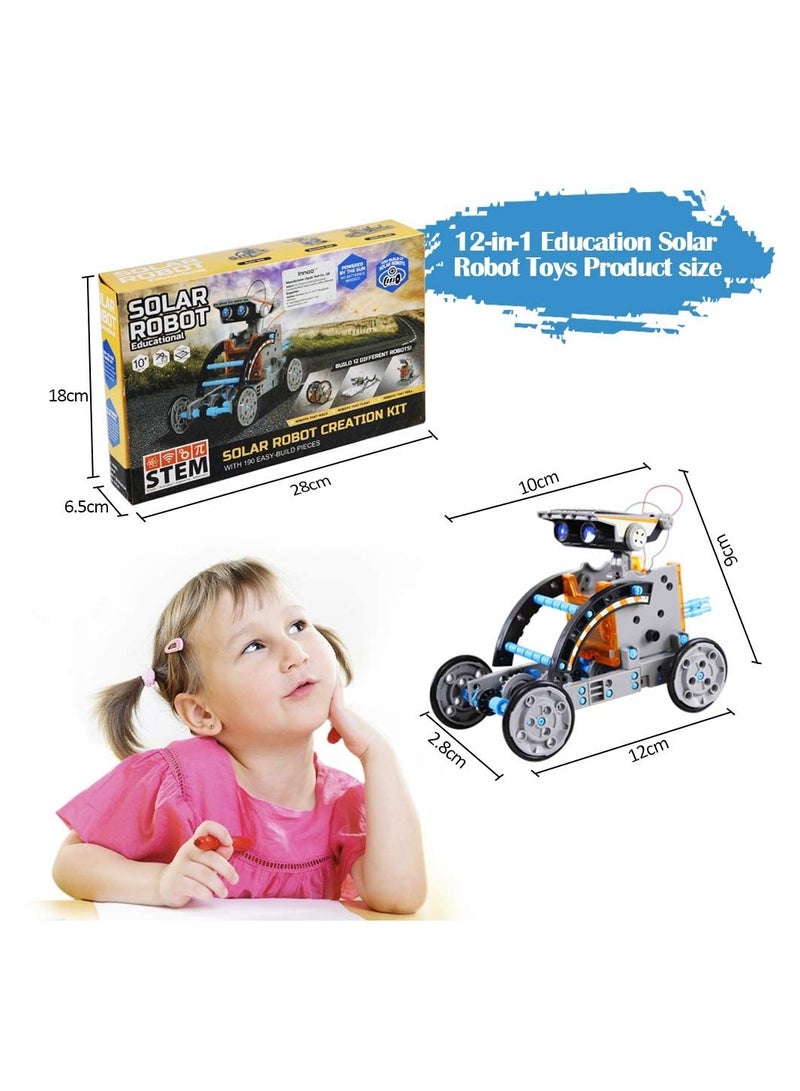 Arabest 12-in-1 Education Solar Robot Toys -190 Pieces DIY Building Science Experiment Kit for Kids, Robotics Creative Science Puzzle Toys for Teens, Solar Powered by The Sun  - Image 5