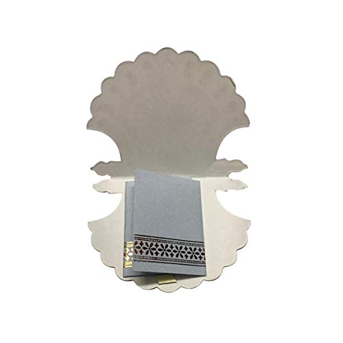 Moira Paper Pack of 10 pcs Beige Fan Shaped/Pankha Envelopes for Shagun/Sagan - Image 3
