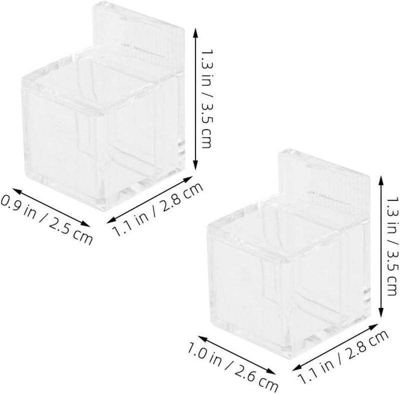 KALLORY Acrylic Ant and Lizard Water Feeder Bowls Set, Micro Water Dish for Reptile Tanks and Ant Habitats, Plastic Drinking Dispensers for Small Pets - Image 2