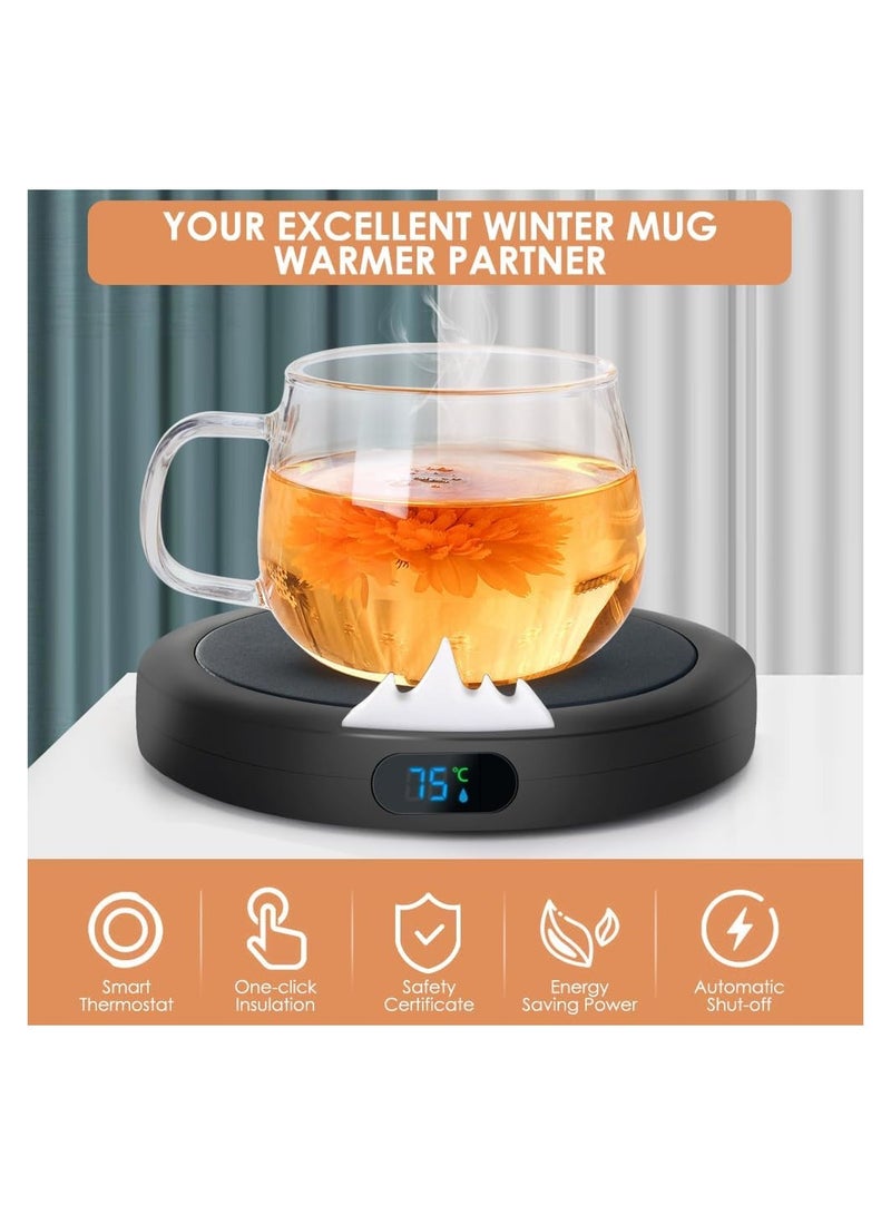SOLARAE Coffee Mug Warmer, Smart Cup Warmer with 3 Temperature Settings, Temp Display & Auto Shut Off for Home Office Desk Gadgets, USB Cup Warmer for Coffee, Beverage, Candle, Milk, Tea (No Cup) - Image 4