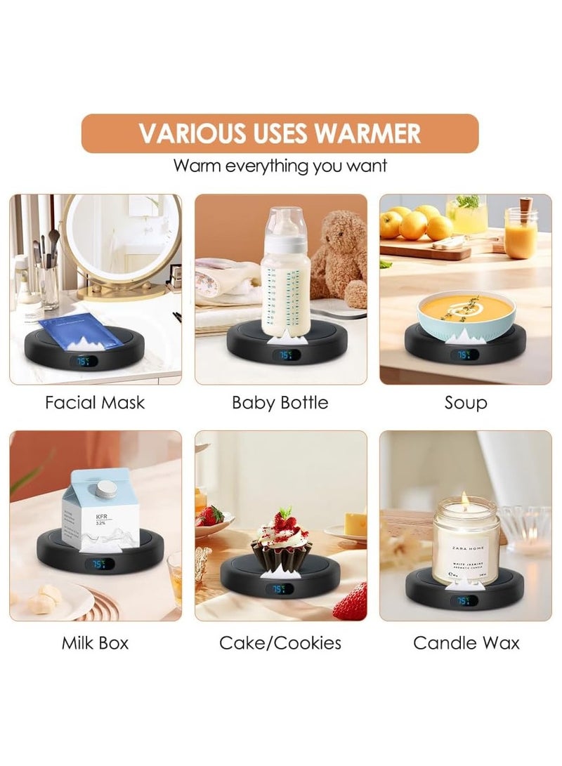 SOLARAE Coffee Mug Warmer, Smart Cup Warmer with 3 Temperature Settings, Temp Display & Auto Shut Off for Home Office Desk Gadgets, USB Cup Warmer for Coffee, Beverage, Candle, Milk, Tea (No Cup) - Image 5