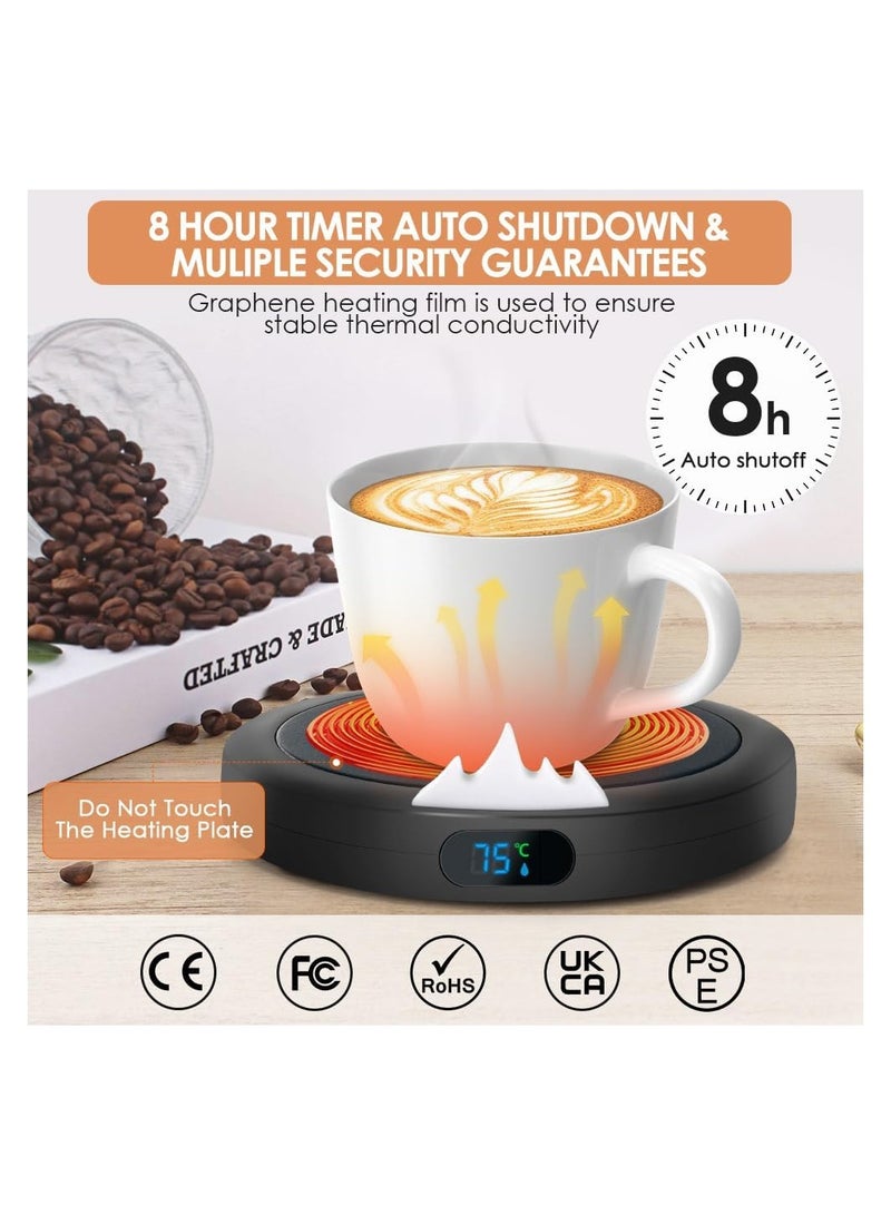 SOLARAE Coffee Mug Warmer, Smart Cup Warmer with 3 Temperature Settings, Temp Display & Auto Shut Off for Home Office Desk Gadgets, USB Cup Warmer for Coffee, Beverage, Candle, Milk, Tea (No Cup) - Image 2