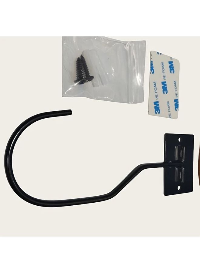 Black Heavy Duty Cast Iron Banana Hook Organizer Foldable Space Saving Storage - Image 1