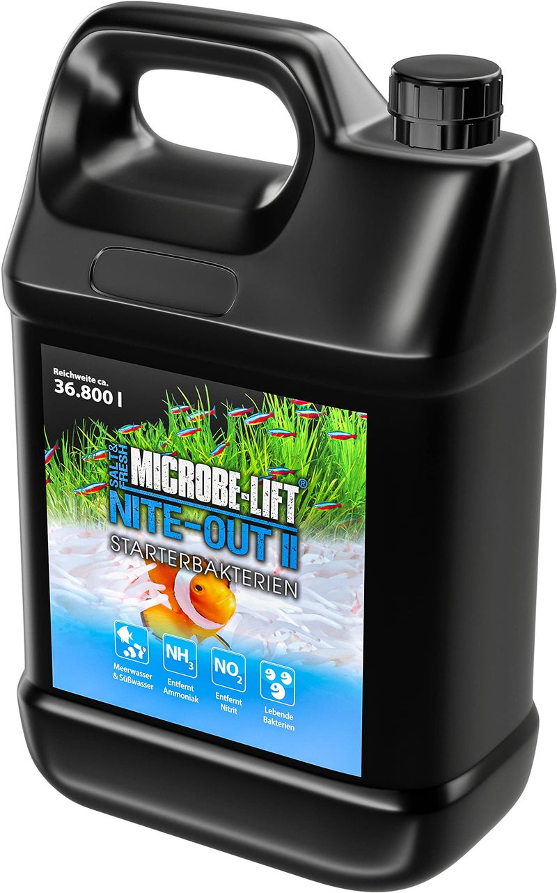 Microbe Lift MICROBE-LIFT NITEH64 Nite-Out II Aquarium and Fish Tank Cleaner for Rapid Ammonia and Nitrite Reduction, Freshwater and Saltwater, 64 Ounces - Image 1