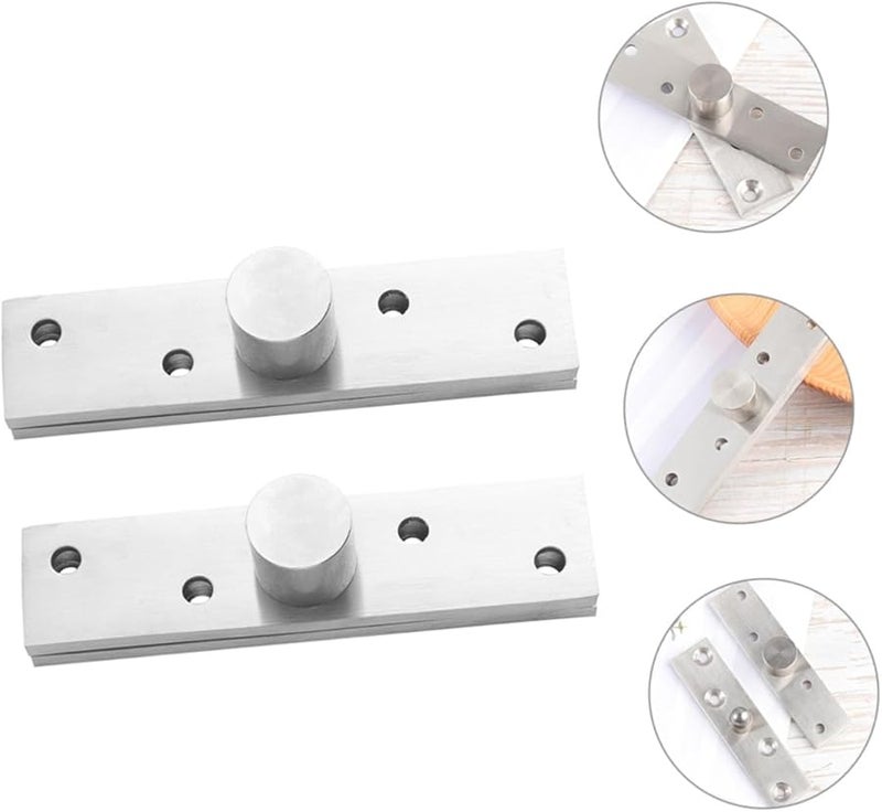 2Pcs Stainless Steel Heavy Duty Pivot Hinges Rotatable For Doors And Cabinets - Image 3