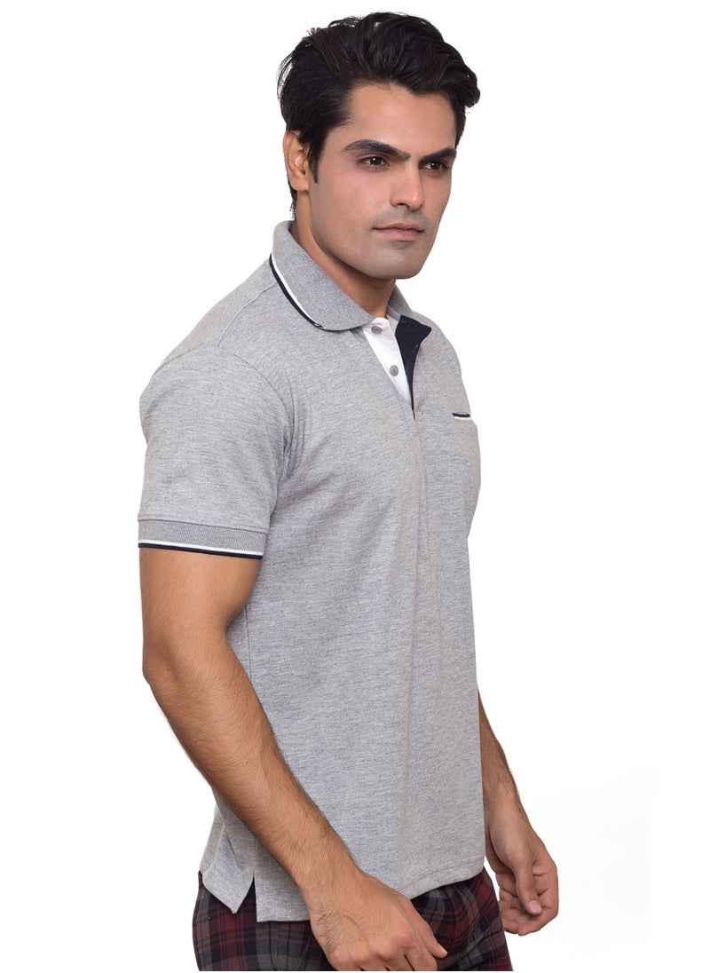 SANTHOME Men's Dry n Cool Polo Shirt for Office Gym Daily Use Comfort Wear  - Image 3