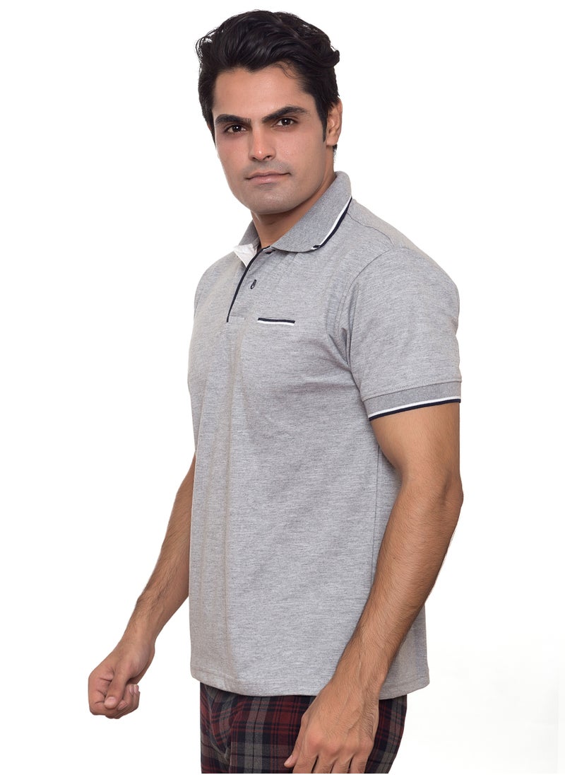 SANTHOME Men's Dry n Cool Polo Shirt for Office Gym Daily Use Comfort Wear  - Image 1