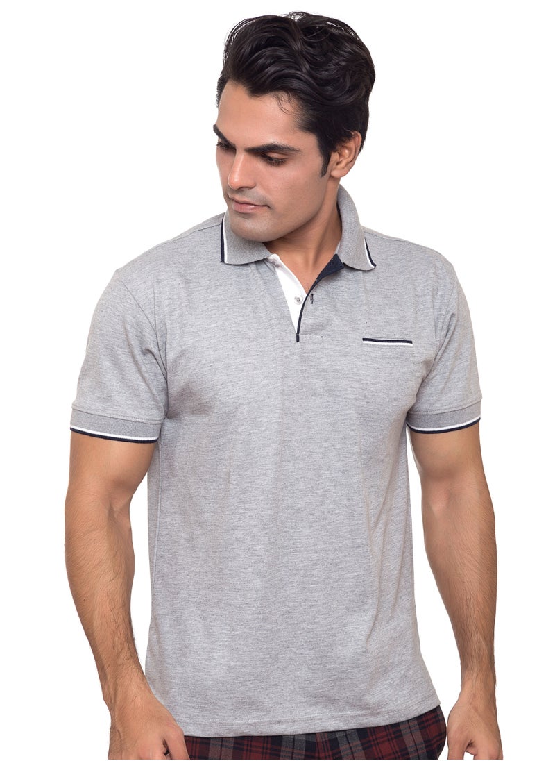 SANTHOME Men's Dry n Cool Polo Shirt for Office Gym Daily Use Comfort Wear  - Image 2