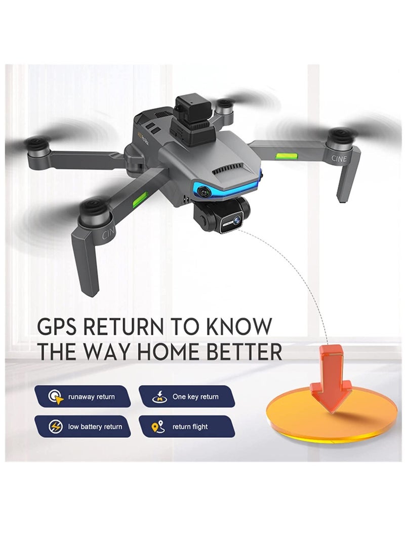 AROAQ - Black AE3 Pro Max Drone 8K HD Dual Camera 5G WIFI GPS FPV 360° Obstacle Avoidance Brushless Motor Drone With 2 Battery - Image 1