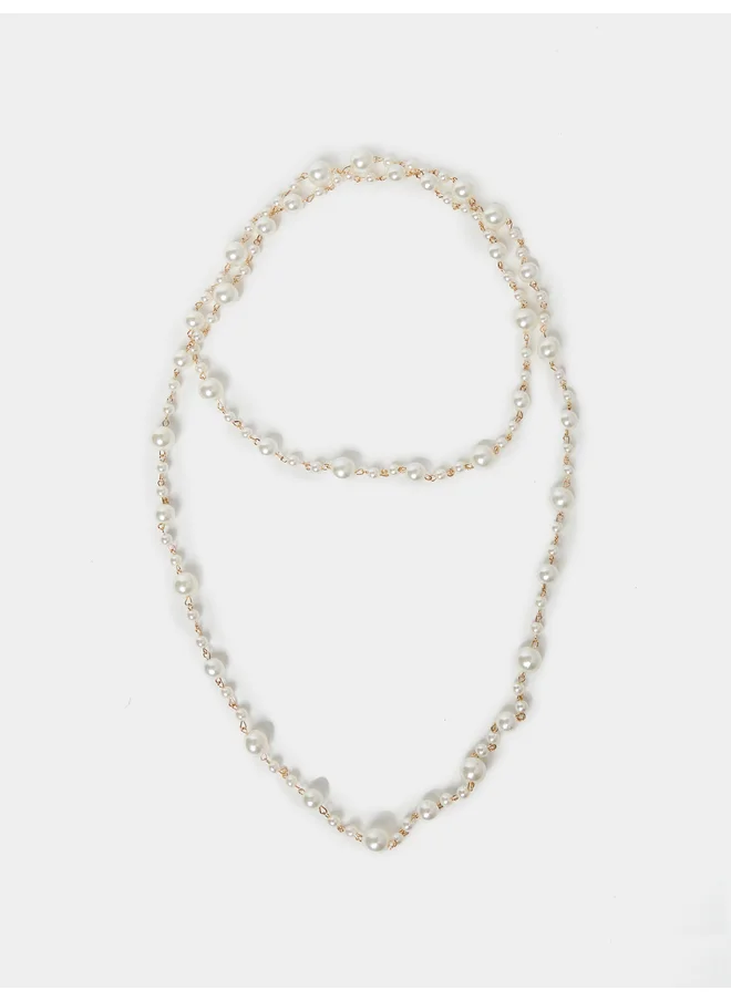Styli Styli Faux Pearl Long Necklace