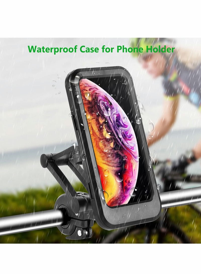 Excefore Bike Phone Mount, 360° Adjustable Universal Waterproof Motorcycle Phone Mount Bike Phone Holder with TPU Touch-Screen Extensible - Image 2