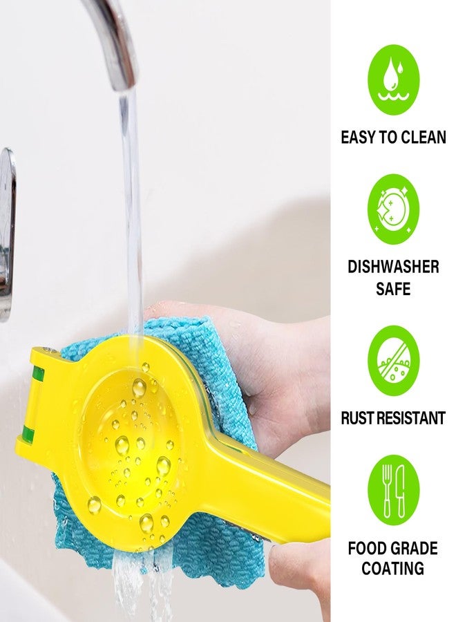 Vakoo 2-in-1 Lemon Squeezer - Heavy-Duty, Rust-Resistant Manual Juicer for Lemon, Lime & Citrus, Easy to Use & Clean, Kitchen Essential - Yellow & Green - Image 5