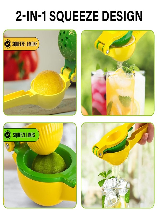 Vakoo 2-in-1 Lemon Squeezer - Heavy-Duty, Rust-Resistant Manual Juicer for Lemon, Lime & Citrus, Easy to Use & Clean, Kitchen Essential - Yellow & Green - Image 2