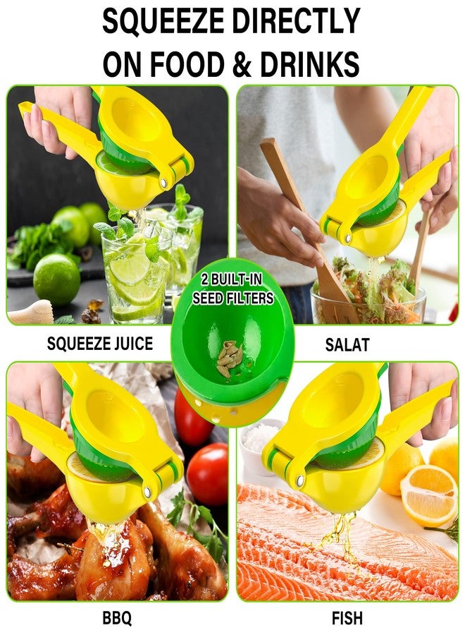 Vakoo 2-in-1 Lemon Squeezer - Heavy-Duty, Rust-Resistant Manual Juicer for Lemon, Lime & Citrus, Easy to Use & Clean, Kitchen Essential - Yellow & Green - Image 3