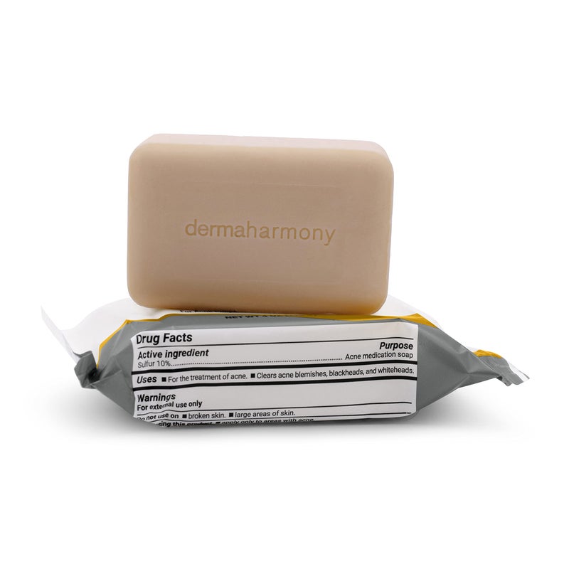 Dermaharmony 10% Sulfur Acne Bar Soap (4 oz) - Image 4