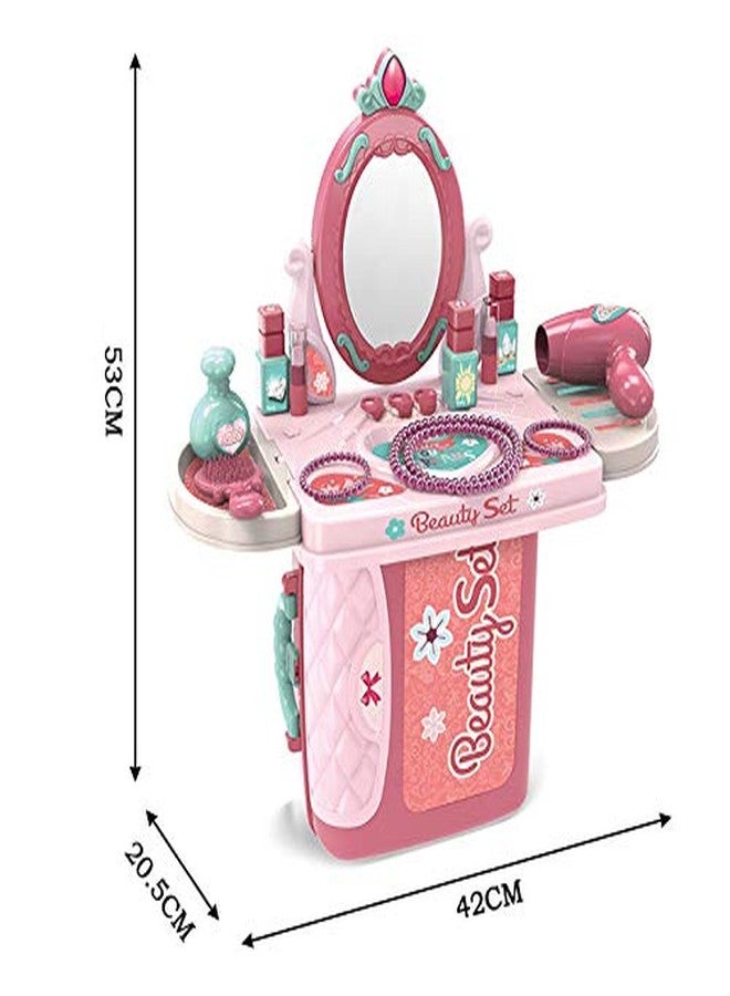 Biltoxi 3 in 1 Carry Along Beauty Set Toy with Briefcase and 14 Accessories - Multi Color - Image 5