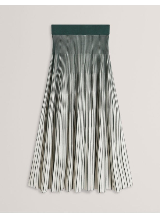 Ted Baker Textured Stripe Knitted Midi Skirt - Image 1